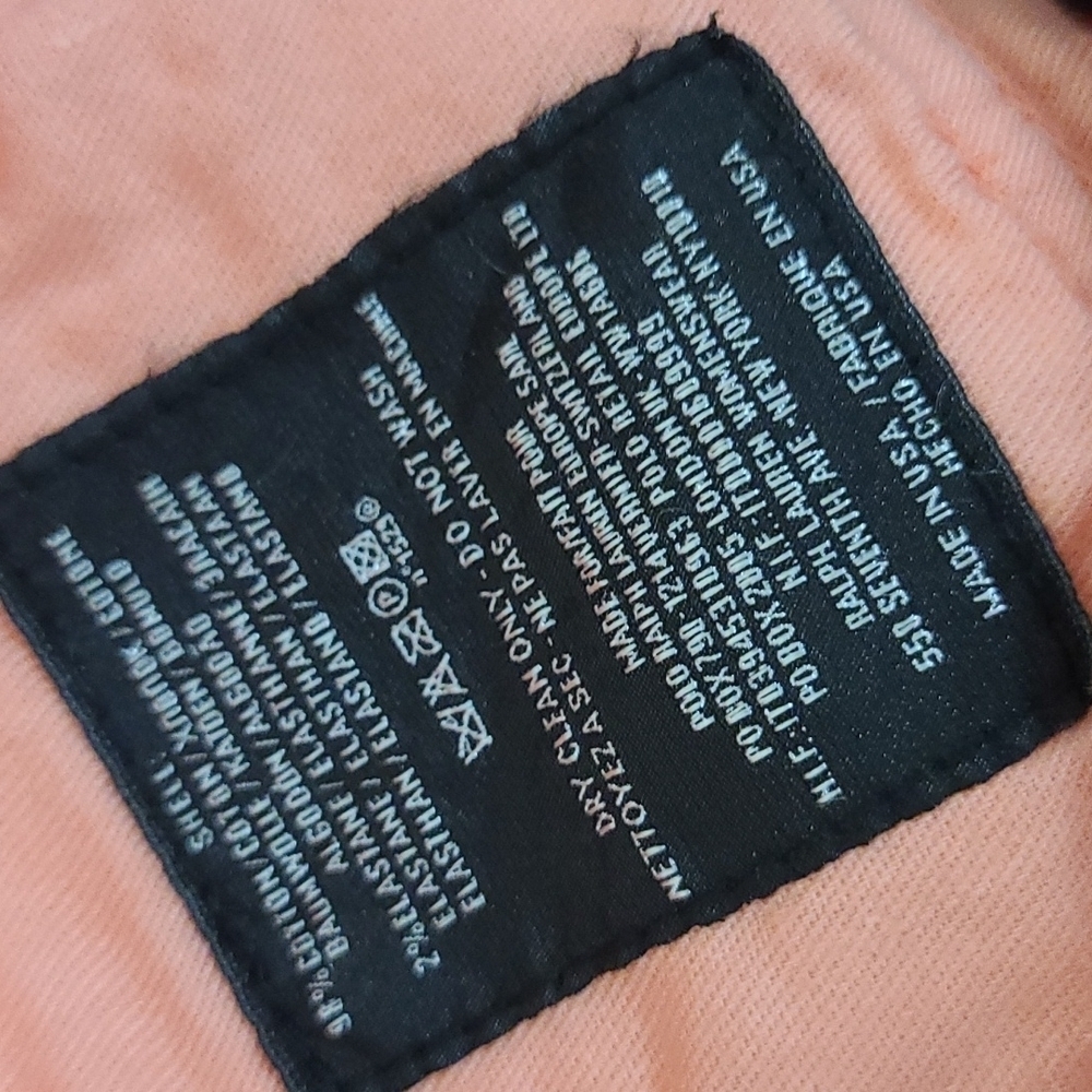 NWT Ralph Lauren Black Label 380 Sunset Orange Skinny Sz‎ 29 - Picture 6 of 8